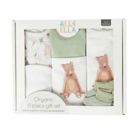 Organic Cotton Clothing 6pc Clothing Gift Set - Forest Friends