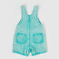 Burton Vintage Washed Denim Overalls - Turquoise