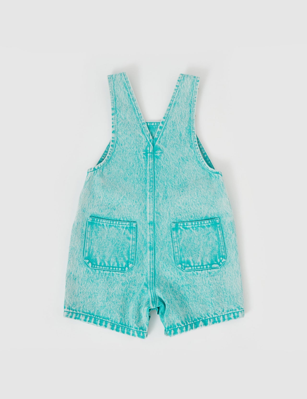 Burton Vintage Washed Denim Overalls - Turquoise