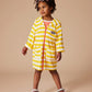 Little Fishy Terry Towelling Cover Up - Lemon Stripe