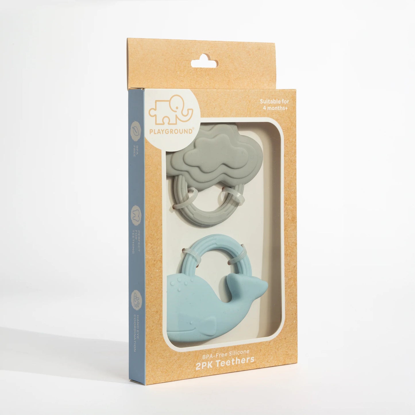 Silicone Teether 2pk - Whale & Cloud