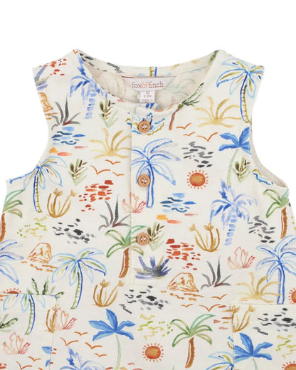 Havana Organic Button-up Romper 000-1Y