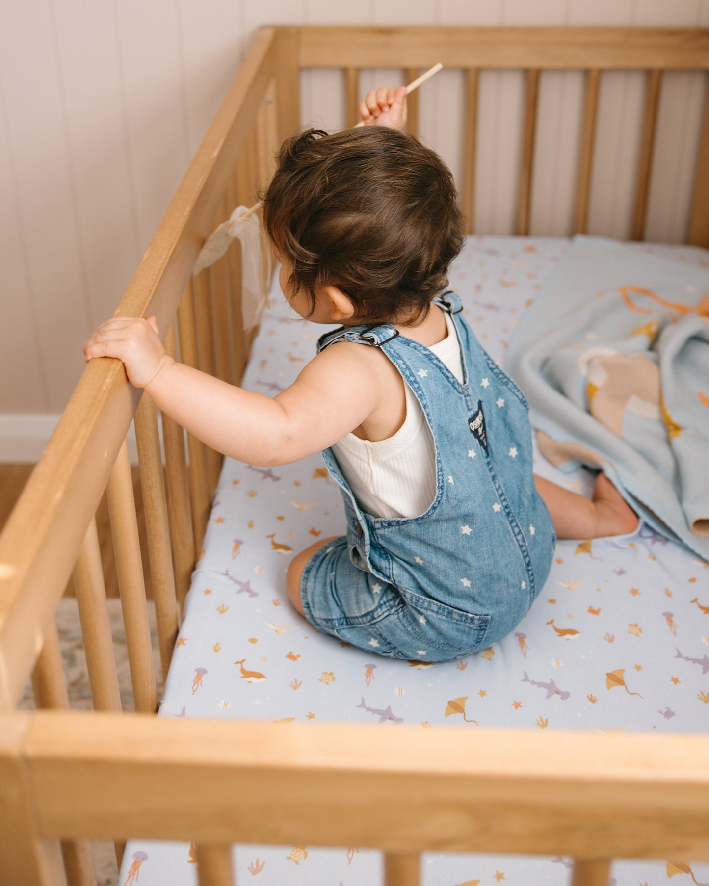 Fitted Cot Sheet - Ocean Creatures