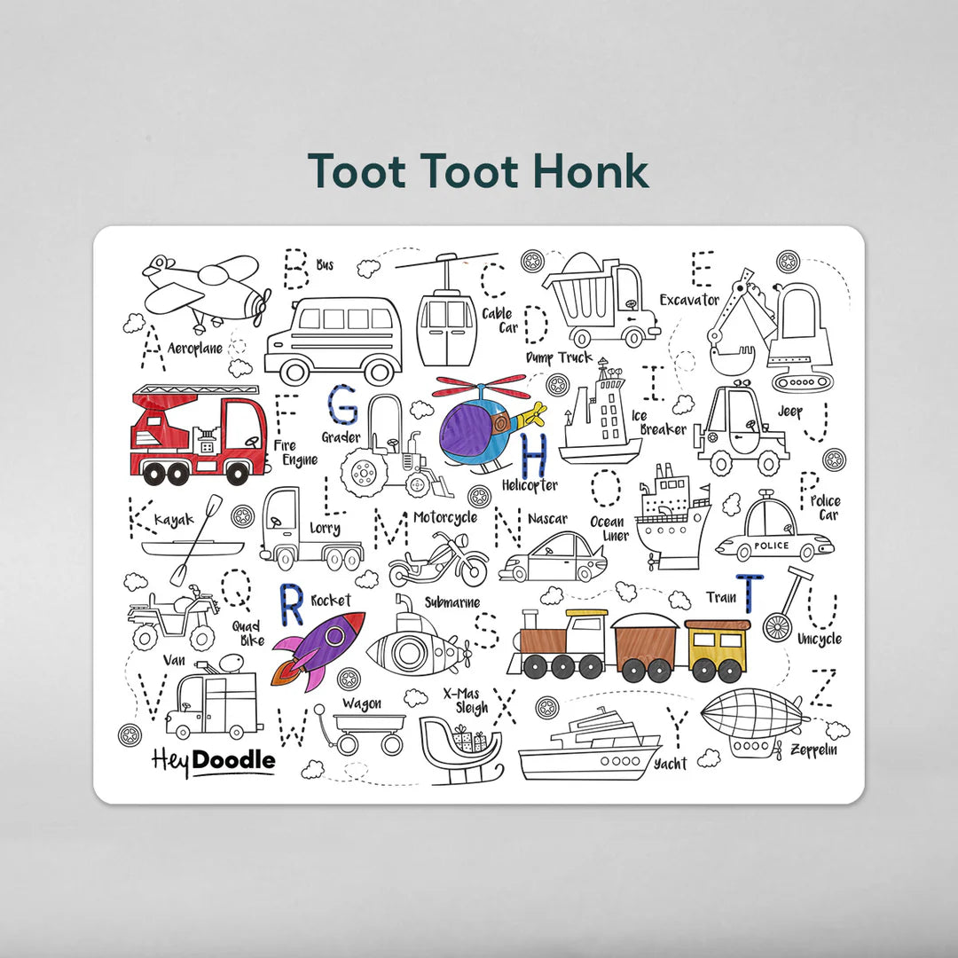 Toot Toot Honk ABC - Large Mat