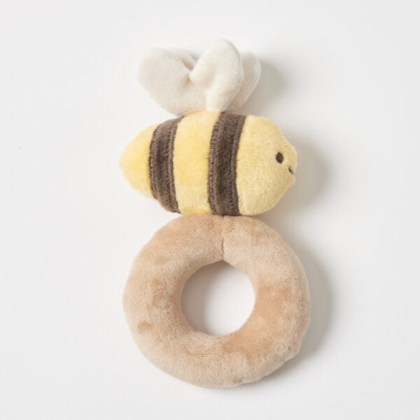 Silver Bee Rattle Plush Bee Rattle – Kounelakia