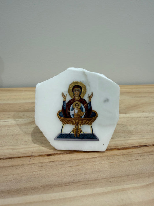 Theotokos of the Life Giving Spring - Mini Marble