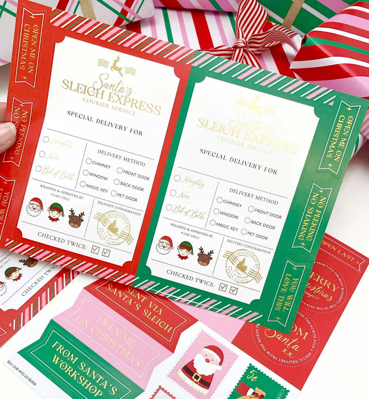 Christmas Gift Sticker Sheets