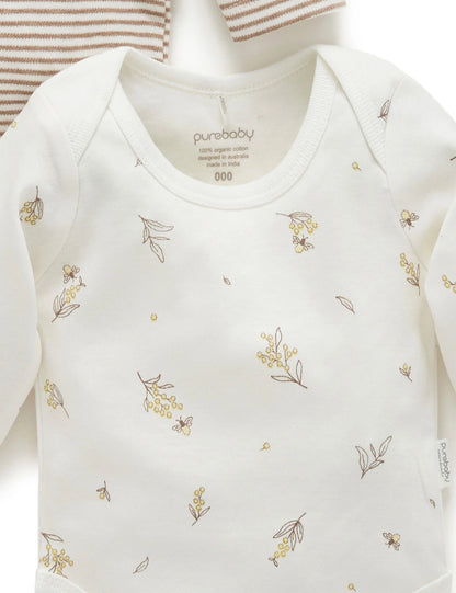 Long Sleeve Bodysuit 2pk - Wattle Bee