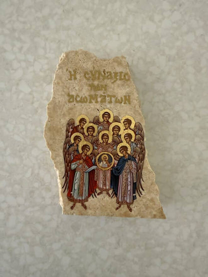 Synaxis of the Archangels - Travertine Stone