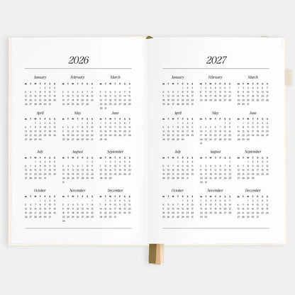 2026 A5 Vertical Planner - Creme