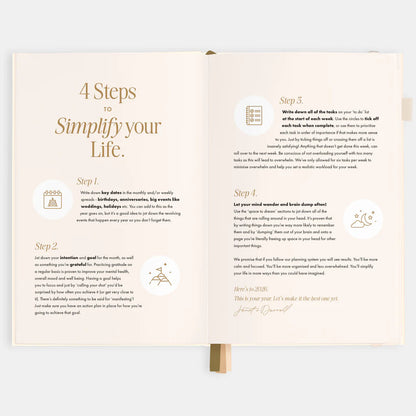 2026 A5 Vertical Planner - Creme