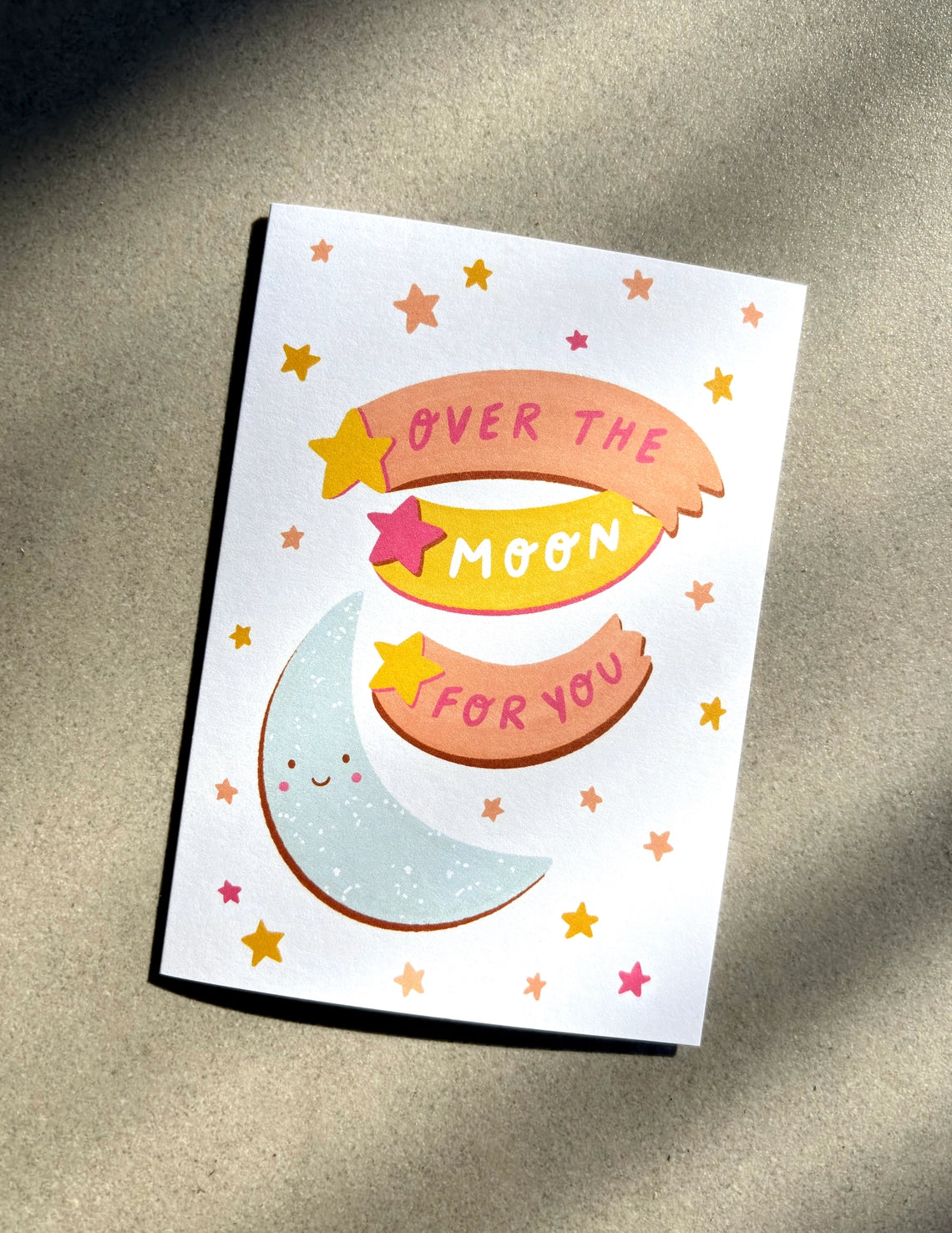 Over the Moon for You Card