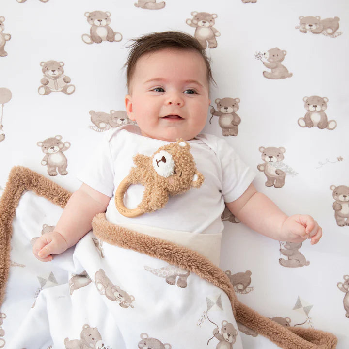 Fitted Cot Sheets 2pk - Cuddly Bear