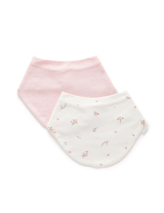 Vanilla Blossom 2pk Dribble Bib