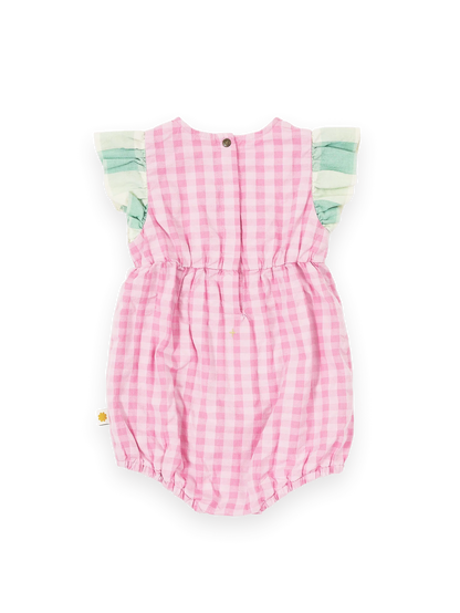 Gingham Green/Pink Lani Romper