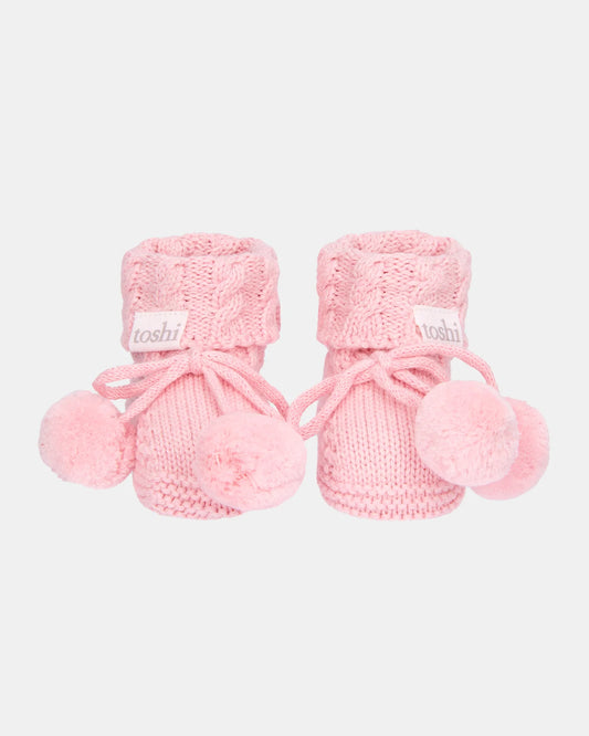 Organic Booties Yummy - Misty Rose