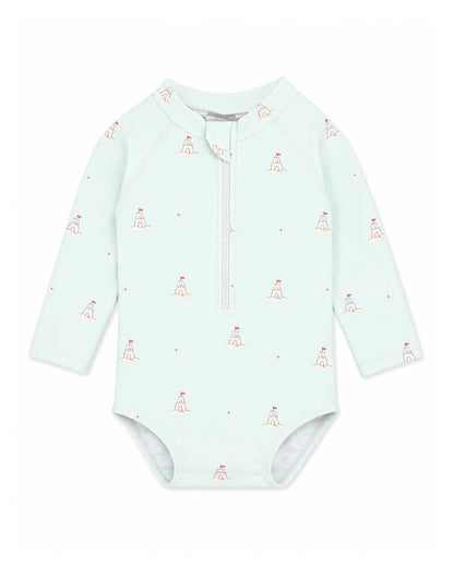 Jamie Sunsuit with Aqua Nappy