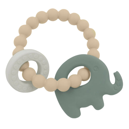 Elephant Teether Ring - Sage