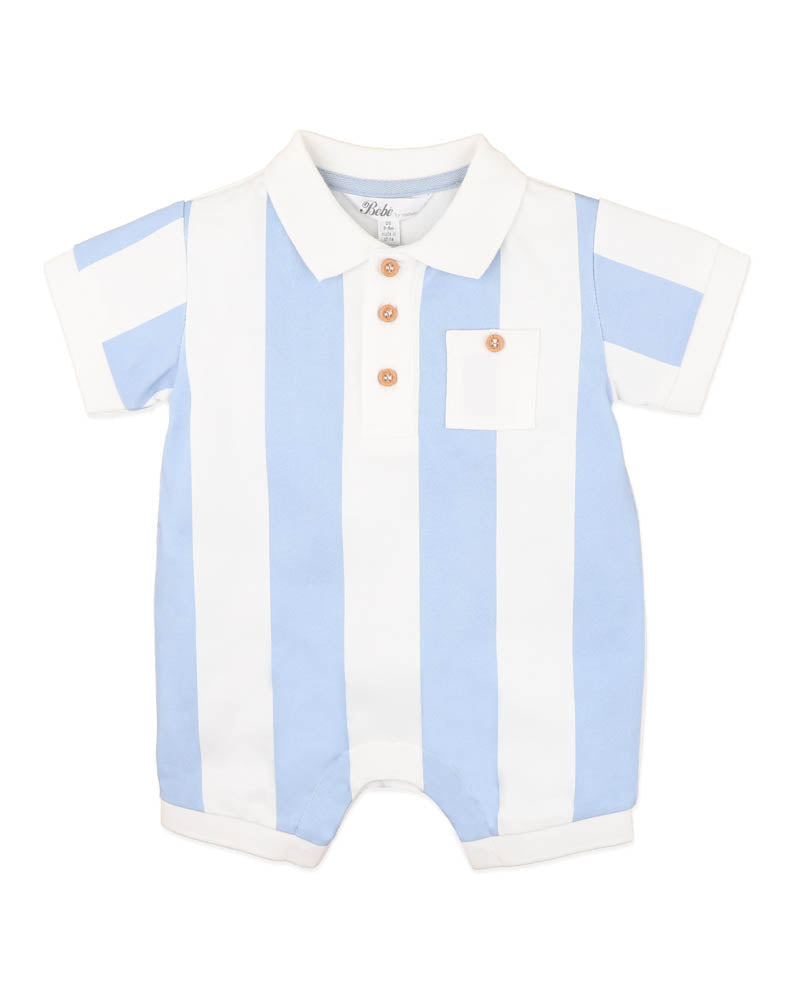 Max Stripe Rugby Romper 000-2Y