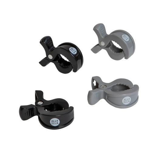 Pram Pegs 4pk - Black & Grey