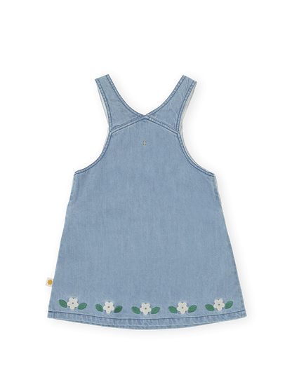Wild Strawberry Vintage Blue Pinafore Dress