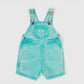 Burton Vintage Washed Denim Overalls - Turquoise