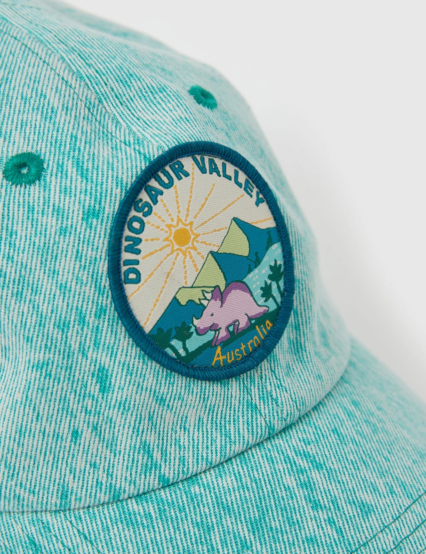 Dino Valley Denim Cap Turquoise