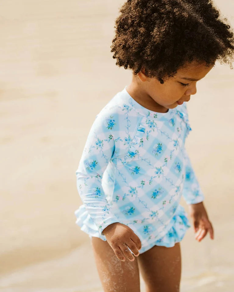 Frankie Sunsuit with Aqua Nappy