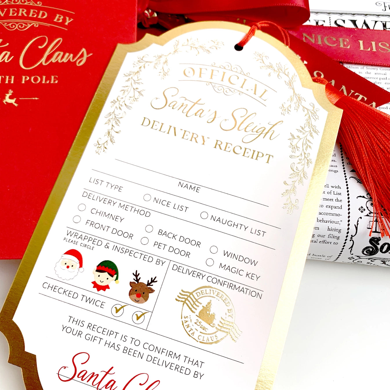 Santa's Sleigh Delivery Gift Tag