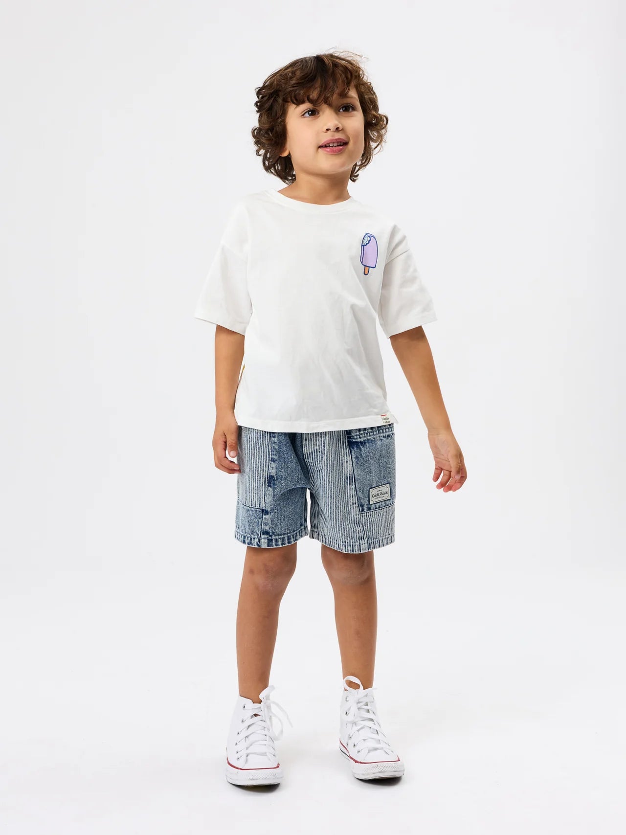 Noah Light Denim Pin Stripe Pocket Shorts