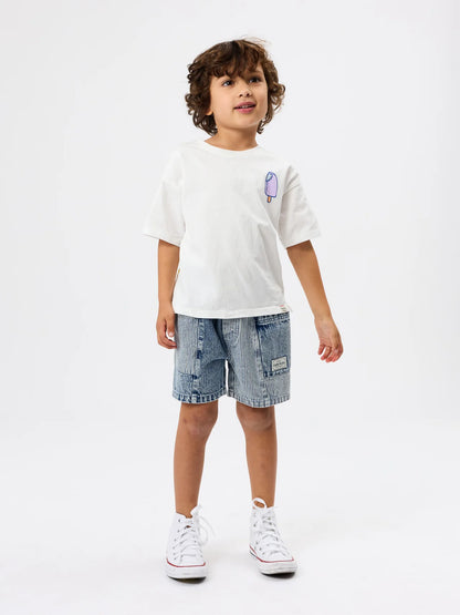 Noah Light Denim Pin Stripe Pocket Shorts