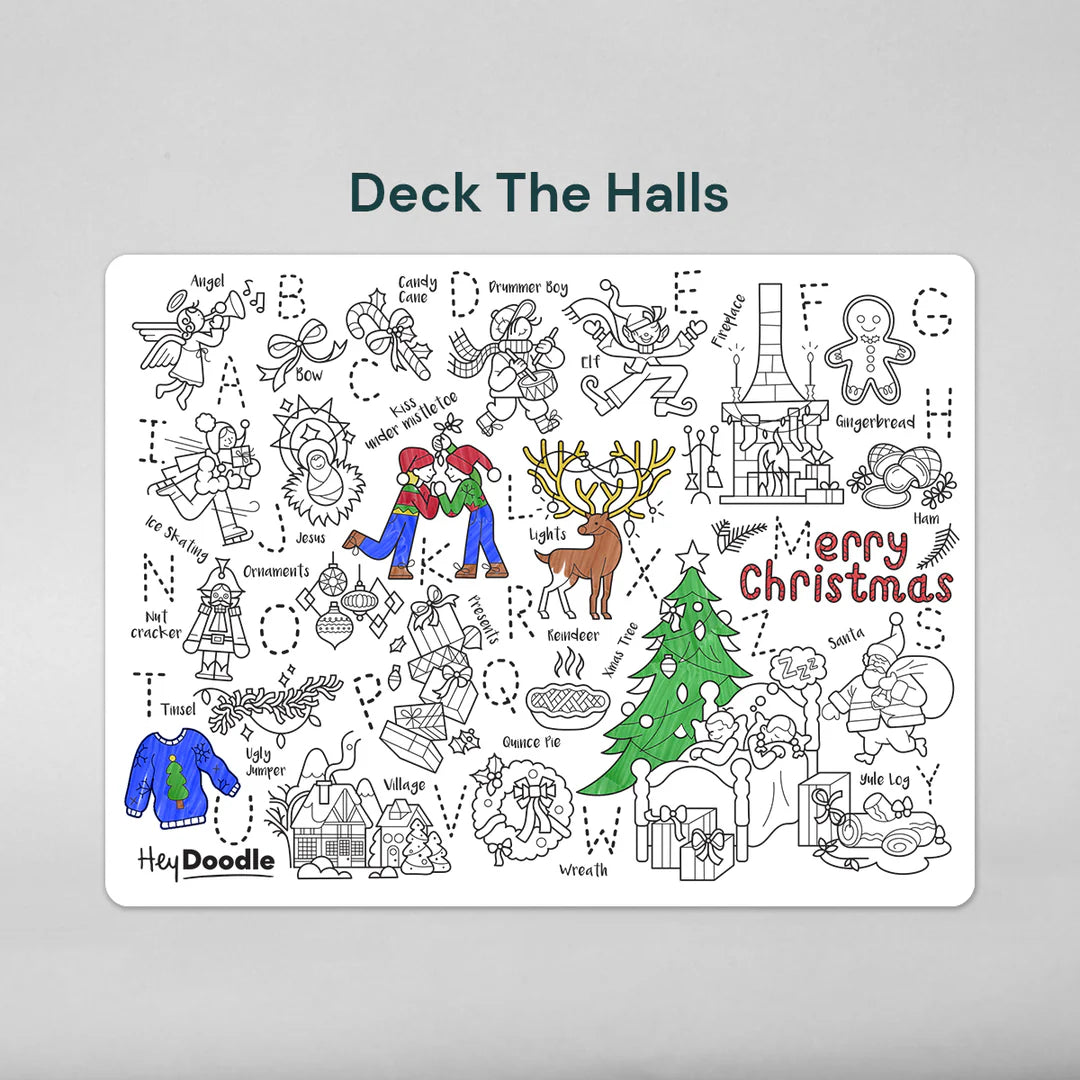 Deck The Halls ABC - Large Mat