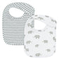 Elephants Cotton Baby Bibs 2pk