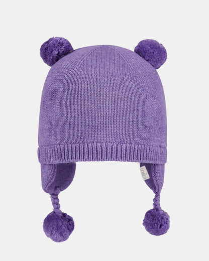 Organic Earmuff Snowy - Pansy