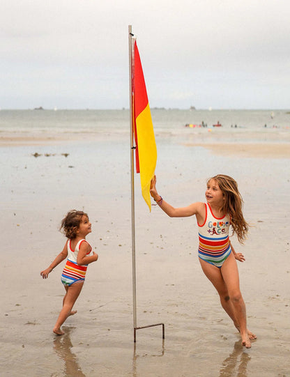 Land Down Under Stripe Scoop Back Bathers