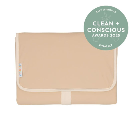 Recycled Changing Mat Wallet - Latte