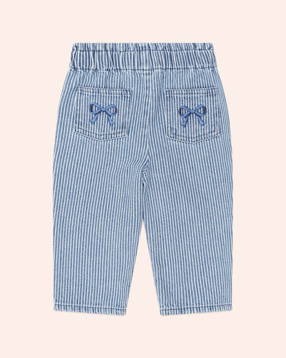 Vintage Bow Paperbag Denim Pant