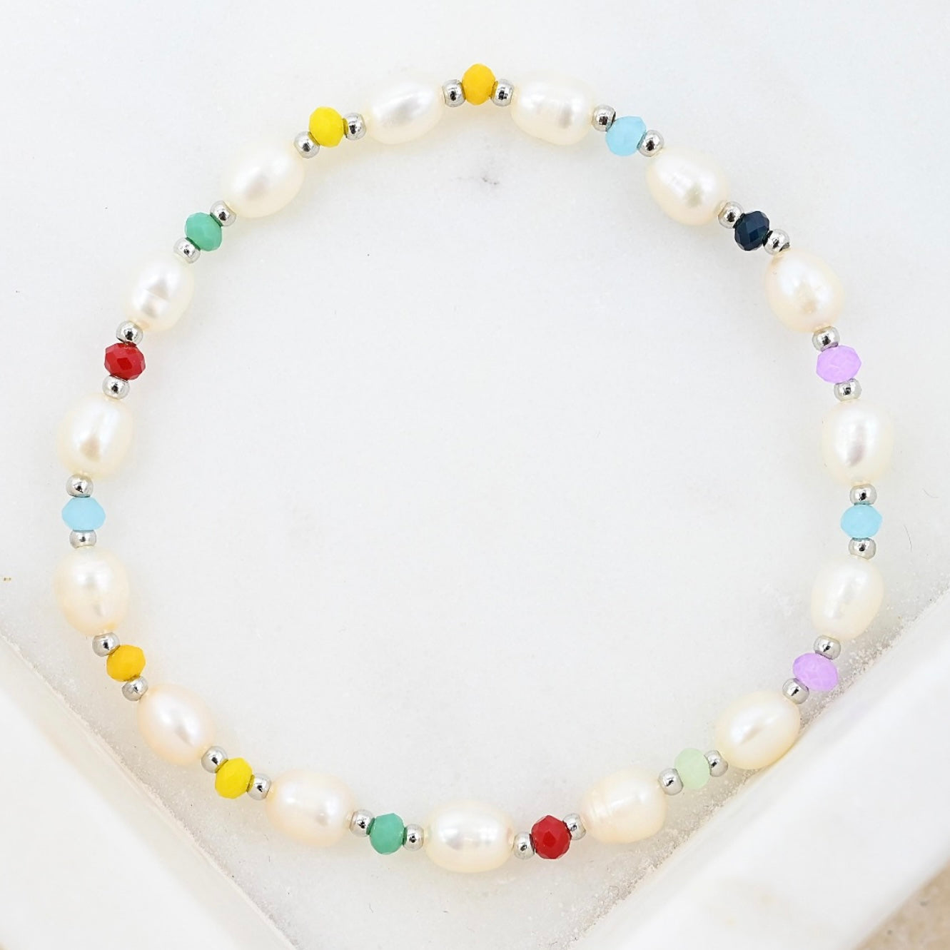 Rainbow Pearl Bracelet