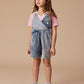 Macy Crossover Denim Shortalls - Daisy Sprinkles