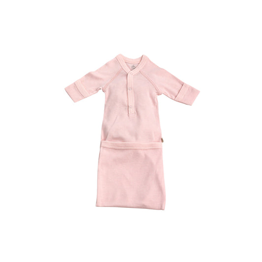 Organic Premmie Sleep Suit - Pink