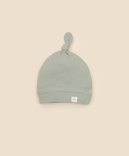 Organic Cotton Waffle Beanie - Sage