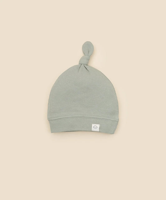 Organic Cotton Waffle Beanie - Sage