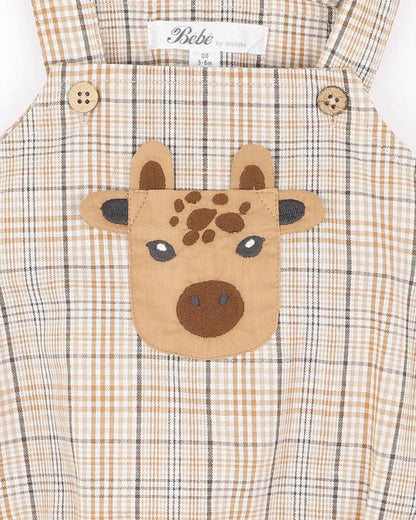 Giraffe Pocket Check Bodysuit