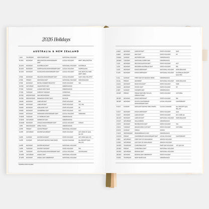 2026 A5 Vertical Planner - Creme