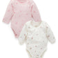 Long Sleeve Bodysuit 2pk - Blossom