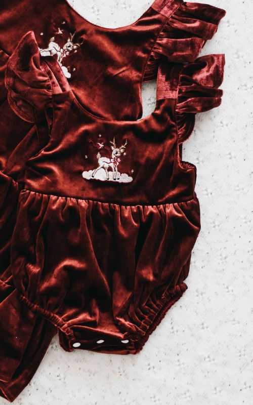 Red Velvet Prancer Christmas Playsuit/Dress