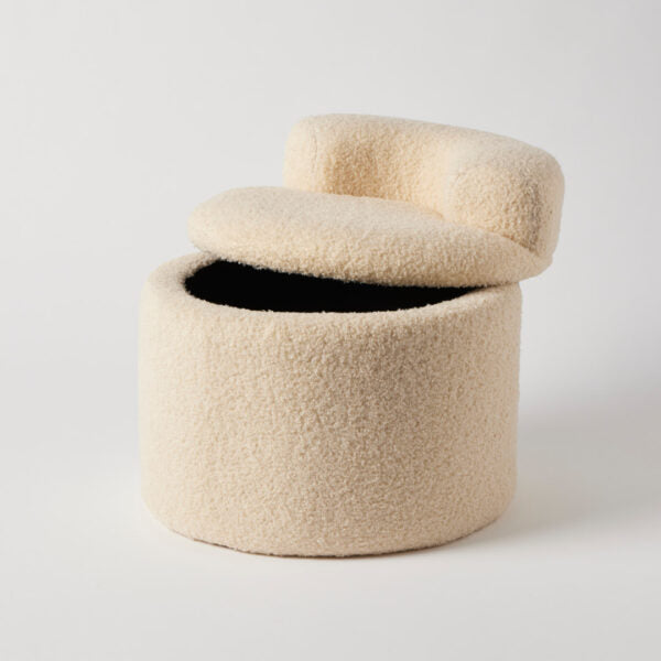 Boucle Kids Storage Chair