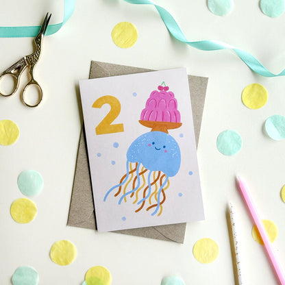 2nd Birthday Jellyfish Card