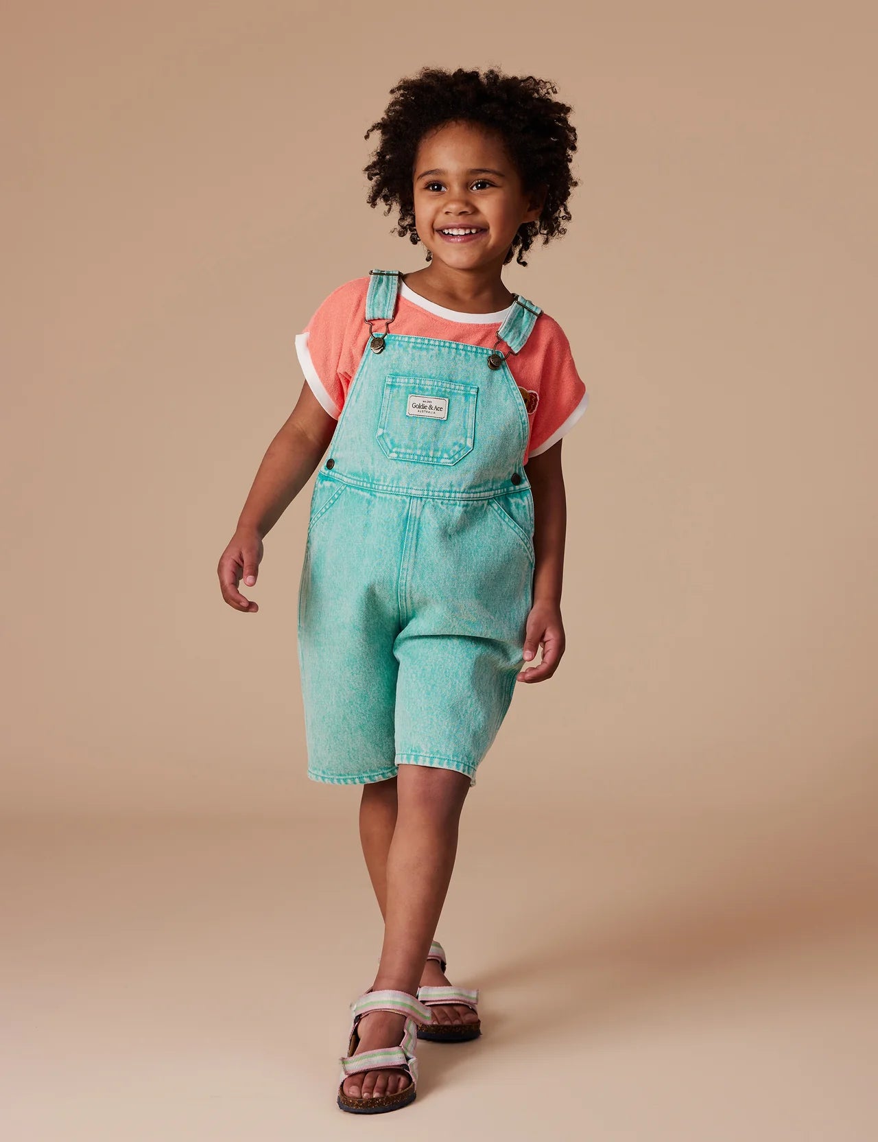 Burton Vintage Washed Denim Overalls - Turquoise