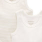 Rib Singlet Bodysuit 2pk - Wheat